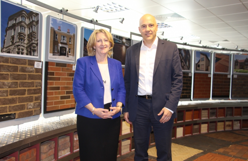 Mary Robinson MP pictured with Harald Schwarzmayr of Wienerberger.