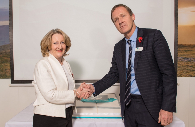 Mary Robinson MP pictured with Executive Director of BMI The Alexandra Hospital, Simon Shepherd. 