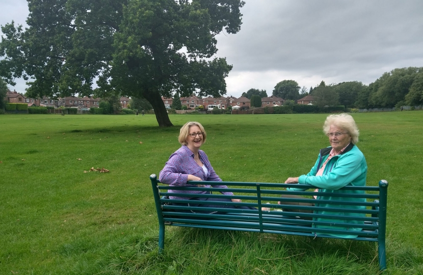 Chester Road Field with resident Maureen Walsh