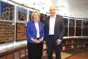 Mary Robinson MP pictured with Harald Schwarzmayr of Wienerberger.