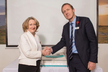 Mary Robinson MP pictured with Executive Director of BMI The Alexandra Hospital, Simon Shepherd. 