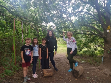 The wonderful woodland area that the Practically Family Holiday Club use at Moss Hey Primary School 